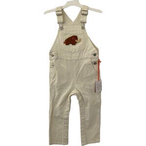 Christian Robinson Overalls Girls 18M Pants Denim Toddler White New